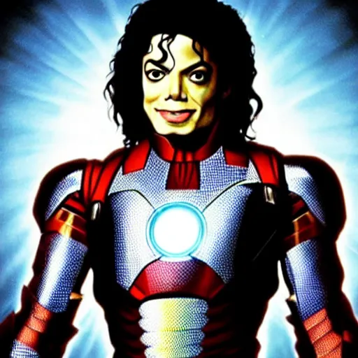 Prompt: “Michael Jackson as Iron Man, looking towards the camera, action, cinematic, dramatic lighting”