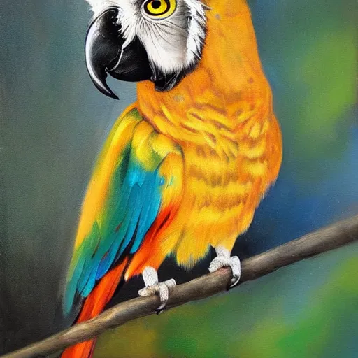 hybrid bird cross between mccaw parrot and owl | Stable Diffusion | OpenArt