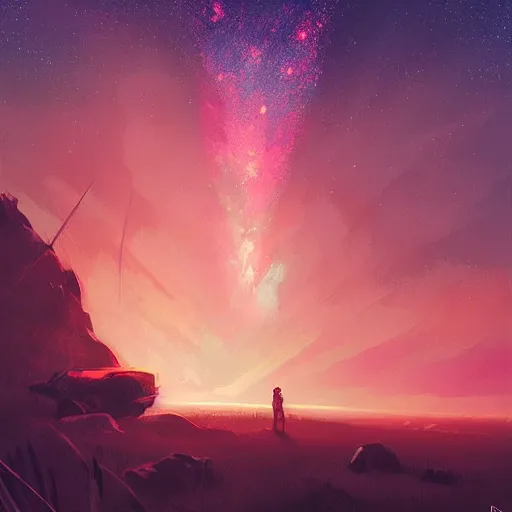 Image similar to a european nightjar in a glowing nightsky, by anato finnstark, by alena aenami, by john harris, by ross tran, by wlop, by andreas rocha