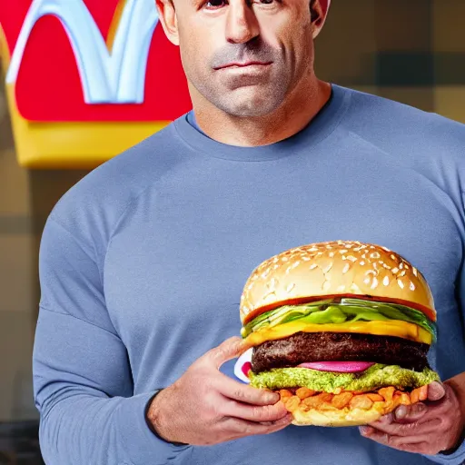 Image similar to advertisement for the new joe rogan mcdonalds meal