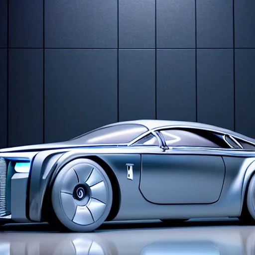 Image similar to khyzyl saleem car :: Rolls-Royce 103EX concept : motherboard forms zaha hadid architecture brutalist sci-fi futuristic setting ultra realistic photography, keyshot render, octane render, unreal engine 5 render , high oiled liquid glossy specularity reflections, ultra detailed, 4k, 8k, 16k blade runner 2049 Cyberpunk 2077 ghost in the shell thor 2 marvel film : tilt shift: sharp focus