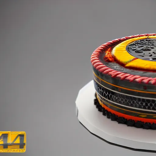 Image similar to an intricate render of a birthday cake with a GT3S, unreal engine, rendered by Octane, 4k