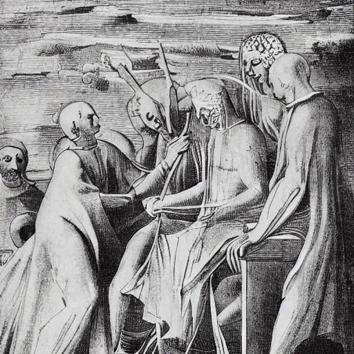 Prompt: illustration for the Divina Commedia by Dante