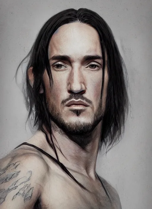 Image similar to John Frusciante art concept art, sharp focus, artgerm, 8k highly detailed