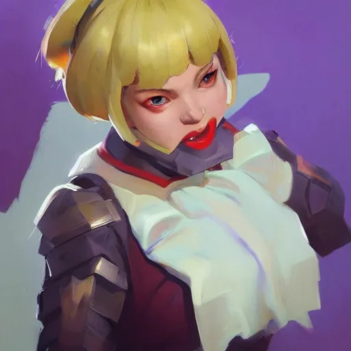 Image similar to greg manchess portrait painting of himiko toga as overwatch character, medium shot, asymmetrical, profile picture, organic painting, sunny day, matte painting, bold shapes, hard edges, street art, trending on artstation, by huang guangjian and gil elvgren and sachin teng