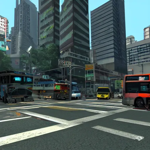 Prompt: hong kong streets inspired by half - life 2
