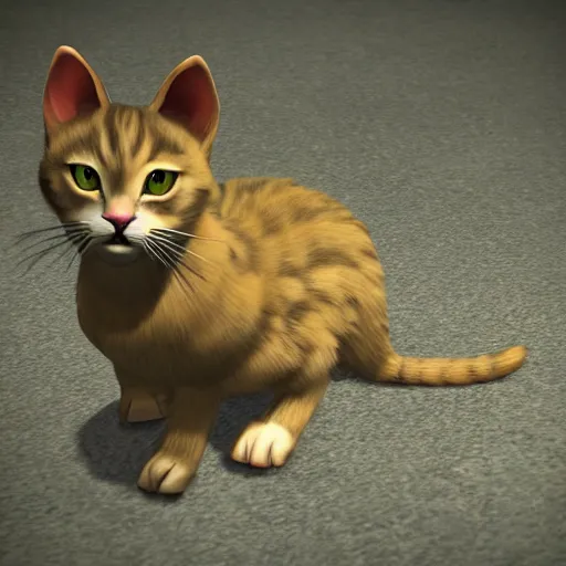 Image similar to tabby cat, unreal engine