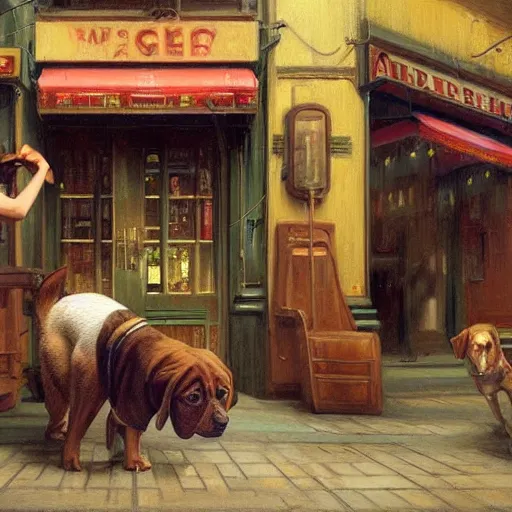 Prompt: portrait of a dog smoking at an old bar, digital painting, artstation, concept art, donato giancola, Joseph Christian Leyendecker, WLOP, Boris Vallejo, Breathtaking, 8k resolution, extremely detailed, beautiful, establishing shot, artistic, hyperrealistic, octane render, cinematic lighting, dramatic lighting, masterpiece, light brazen, extremely detailed