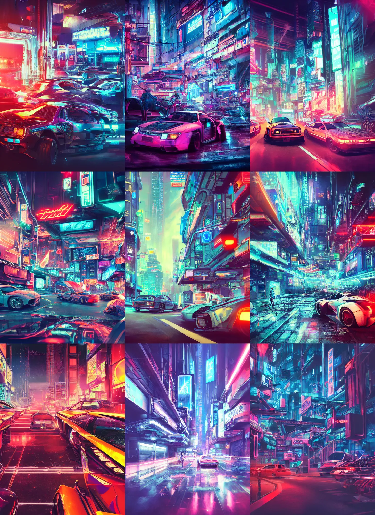 Prompt: Detailed photo of virtual world, group of cyberpunk cars, dreamy soft neon lights, film look, realistic, photo, detailed, patriotic, highly detailed, sharp focus, leica, zeiss, kodak film look, digital illustration, digital painting, concept art, hyper detailed, illustration, fantasy