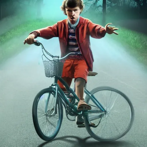 Image similar to stranger things eleven fighting vecna 4 k realistic