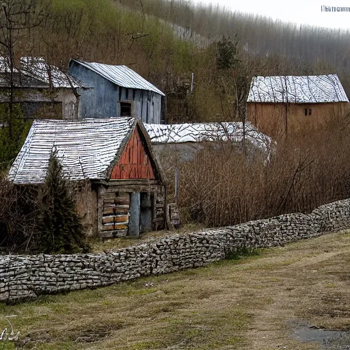 Prompt: russian village - n 9 cgf _ 5