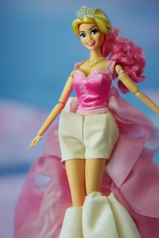 Prompt: princess peach barbie doll, photorealistic, highly detailed,