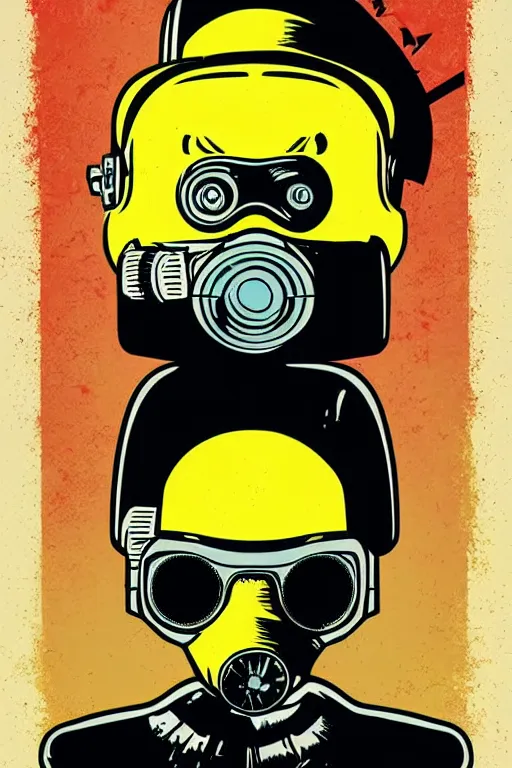 Image similar to fallout 7 6 retro futurist illustration art by butcher billy, sticker, colorful, illustration, highly detailed, simple, smooth and clean vector curves, no jagged lines, vector art, smooth andy warhol style