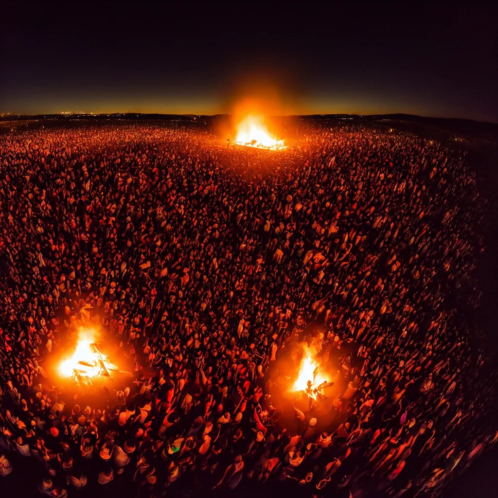 Prompt: low angle shot, dancefloor kismet, revellers, front left speaker, bonfire, night, the australian desert, zaha hadid, xf iq 4, symmetry, sony a 7 r, 1 5 0 mp, 5 0 mm, f 1. 4, iso 2 0 0, 1 / 1 6 0 s, dawn, golden ratio, rule of thirds