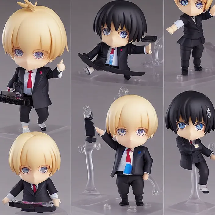 Prompt: Boris Johnson, An anime nendoroid of Boris Johnson, figurine, detailed product photo