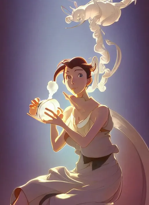 Prompt: stylish modern kettle boiling water, steam coming from spout, natural lighting, path traced, highly detailed, high quality, digital painting, by don bluth and ross tran and studio ghibli and alphonse mucha, artgerm