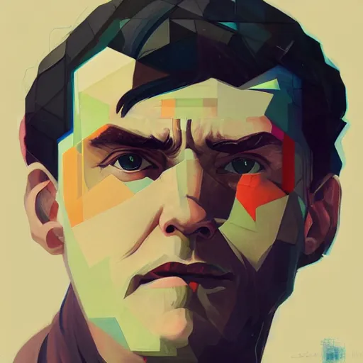 Prompt: close up protrait of Maurice Richard, profile picture by Sachin Teng, asymmetrical, Organic Painting , Matte Painting, geometric shapes, hard edges, habs graffiti, street art:2 by Sachin Teng:4
