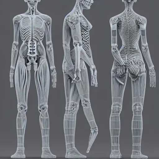 Image similar to a concept of a detailed and intricate design of a full body of human anatomy, 3 d design, great finesse organic hyper detailed, hyperrealistic, ultra detailed, 4 k, octane render, unreal engine