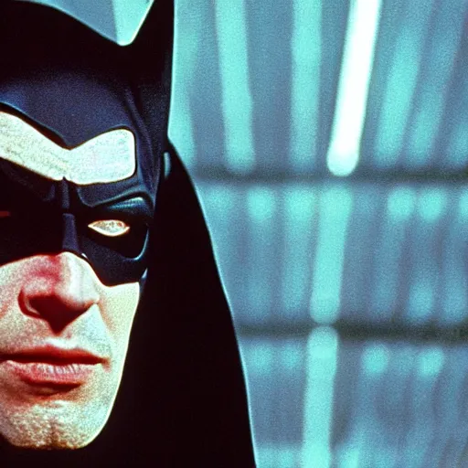 Prompt: still image of batman from the matrix movie