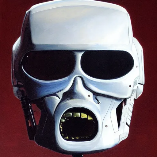 Image similar to highly detailed terminator t - 1 0 0 robot, katsuhiro otomo style painting