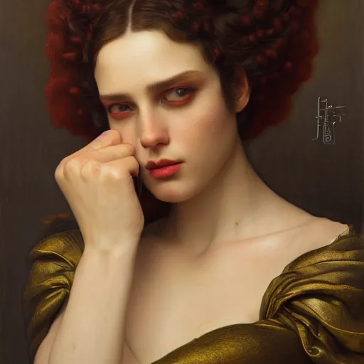 Image similar to highly detailed oil painting | very intricate | cinematic lighting | award - winning | avocado fashion design | by roberto ferri, by tom bagshaw, by j. c. leyendecker and klimt, american romanticism, by austin osman spare, artstation, cgsociety, official art, octane