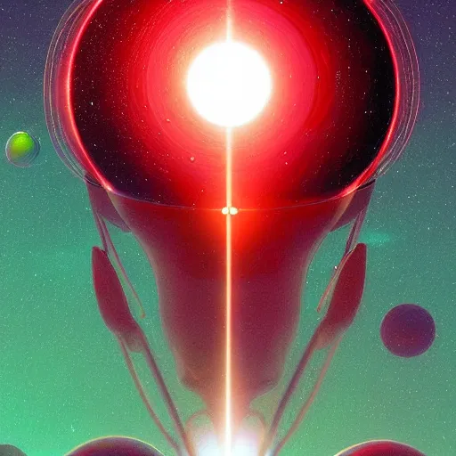 Image similar to a jewel and ruby jewel, 8k resolution digital illustration by beeple and michael whelan, trending on trending on artstation My head got replaced with Saturn, my mom is going to be so mad, by john