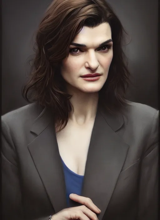 Image similar to high angle photo of rachel weisz in the style of stefan kostic, realistic, sharp focus, 8 k high definition, insanely detailed, intricate, elegant, art by stanley lau and artgerm