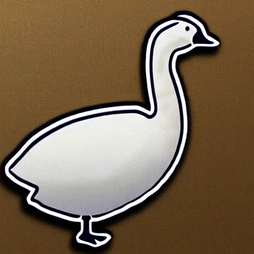 Prompt: cute goose, full body, sticker