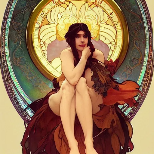 Prompt: amazing lifelike award winning illustration of Lilith trending on art station artgerm Greg rutkowski alphonse mucha j.c. Leyendecker cinematic