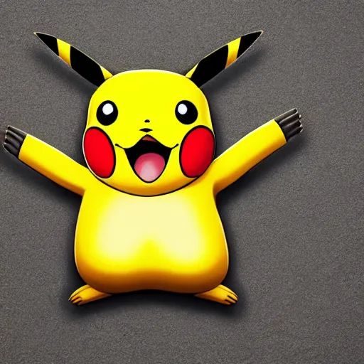 Prompt: a picture of a shocked pikachu