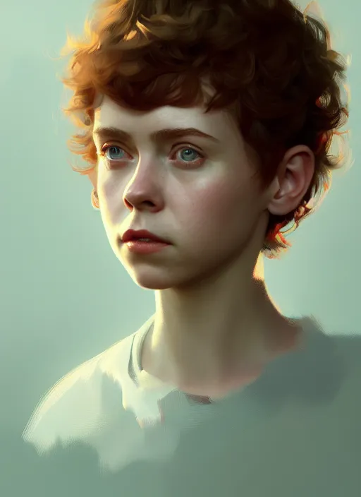 Prompt: portrait of female sophia lillis, netflix trese, highly detailed, digital painting, artstation, concept art, smooth, sharp focus, illustration, art by wlop, kajo baldisimo and craig mullins