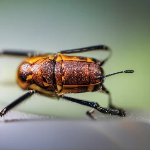 Prompt: macro close up photography of a weird insect, Zeiss lens