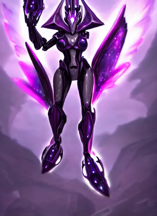 Image similar to cinematic body shot, galactic sized goddess, proportional stunning beautiful hot female warframe, sleek mecha female dragon head, metal ears, led purple eyes, smooth fuschia skin, smooth silver armor, floating in space, holding a galaxy, epic proportions, epic size, epic scale, furry art, dragon art, giantess art, warframe fanart, furaffinity, octane