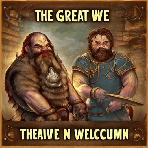 Prompt: the great dwarven welcome gesture