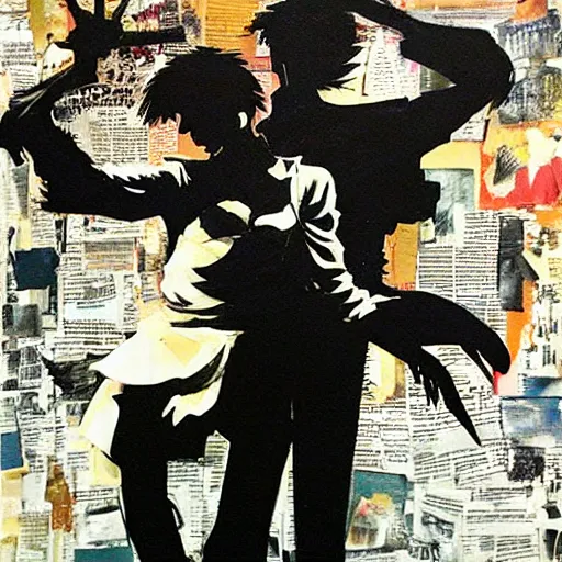 Prompt: the unforgivable corto maltese dreaming about the forbidden streets of valparaiso and its tango feelings, oil on canvas by dave mckean and yoji shinkawa