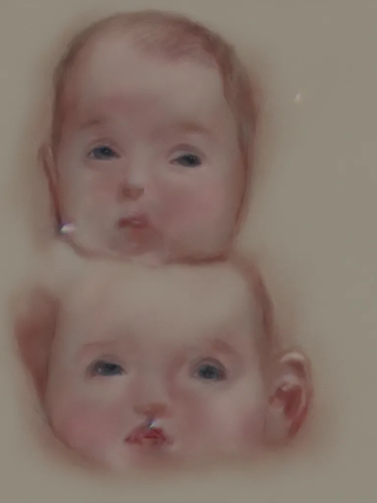 Prompt: baby close up by Disney Concept Artists, blunt borders, rule of thirds