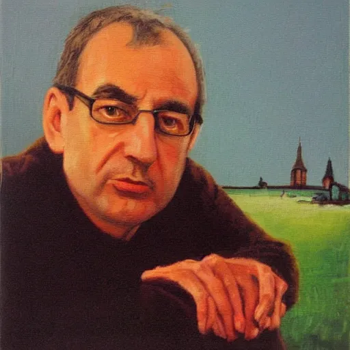 Prompt: Krzysztof Kieslowski oil painting