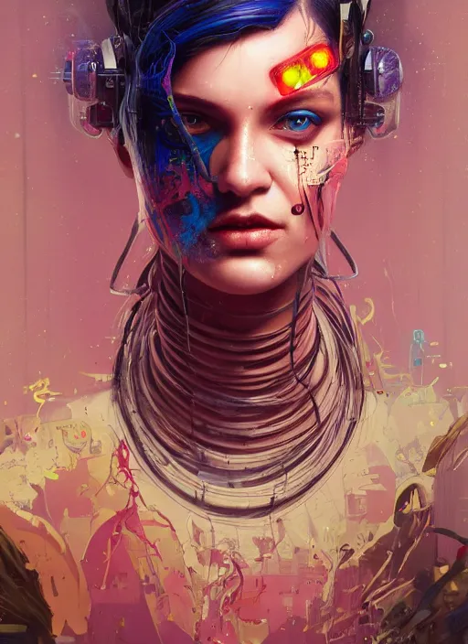 Image similar to beautiful portrait of Lofi cyberpunk jaydayoungan, by Tristan Eaton, Stanley Artgermm, Tom Bagshaw, Greg Rutkowski, Carne Griffiths. trending on DeviantArt, face enhance, hyper detailed, trending on Artstation, 8k, masterpiece, graffiti paint, fine detail, full of color, intricate detail, golden ratio illustration