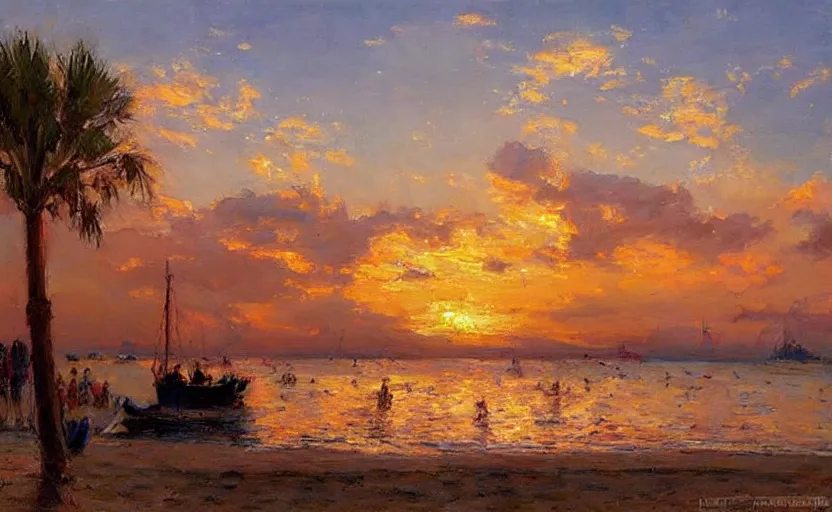 Image similar to “King’s Landing at sunset. By Konstantin Razumov, highly detailed”