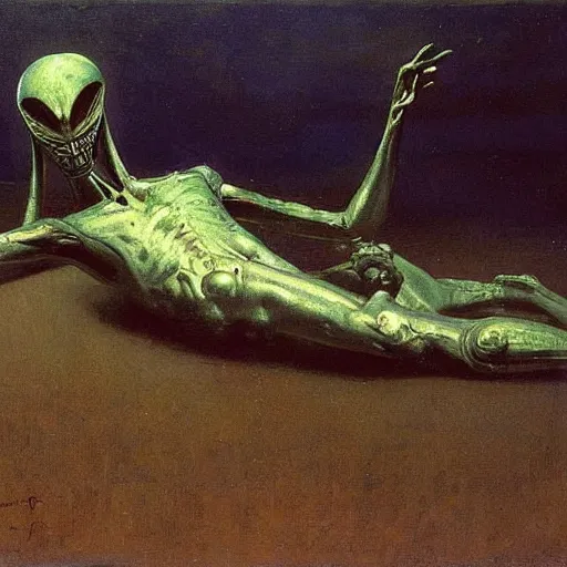 Image similar to alien by ilya repin