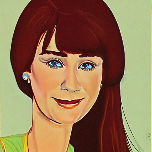 Prompt: a 1 9 8 0 walt disney's style portrait of a woman with bangs hair, artwork by davis, marc, walt disney style