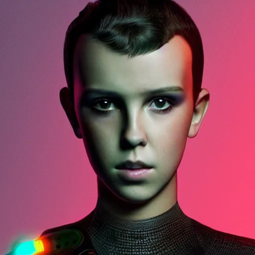 Image similar to Cyberpunk Millie Bobby Brown