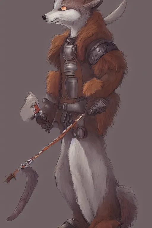 Image similar to an anthropomorphic medieval fox with a fluffy tail, backlighting, trending on artstation, digital art, furry art, trending on furaffinity, fantasy art, by kawacy