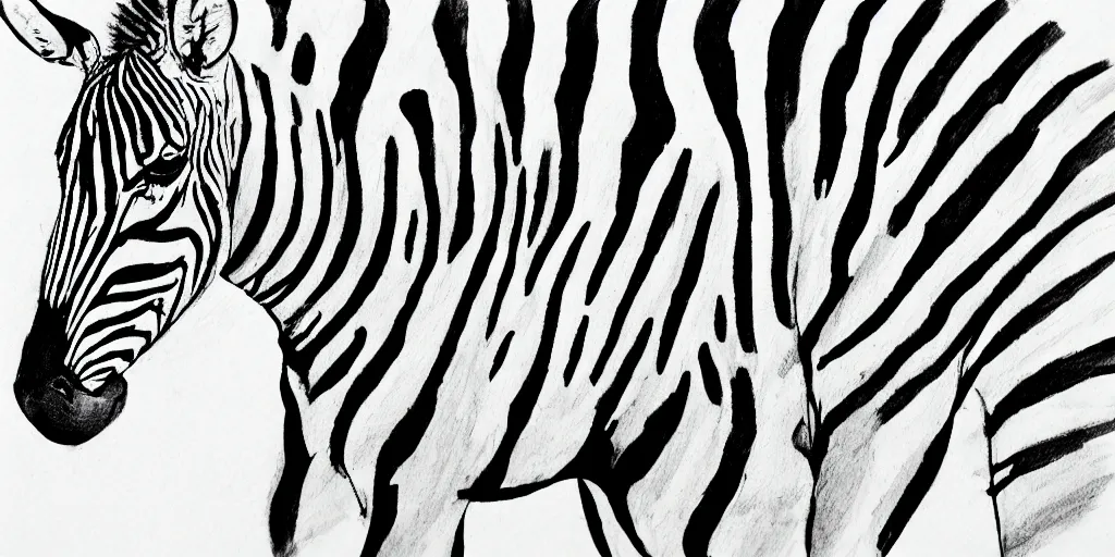 Prompt: geometric drawing of a zebra in Arcadia