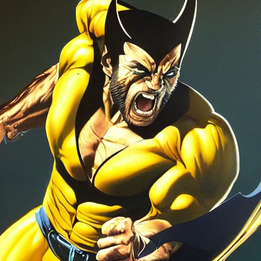 Prompt: wolverine in a striking pose, alex ross, intricate art, 1 st place, winner, artstation, dramatic lighting, claws shine, explosion in the background