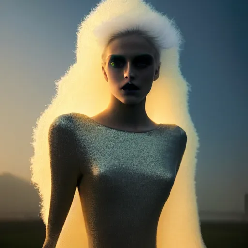 Image similar to photographic portrait of a stunningly beautiful futuristic gothic in soft dreamy light at sunset, contemporary fashion shoot, by edward robert hughes, annie leibovitz and steve mccurry, david lazar, jimmy nelsson, breathtaking, 8 k resolution, extremely detailed, beautiful, establishing shot, artistic, hyperrealistic, beautiful face, octane render