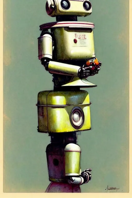 Image similar to ( ( ( ( ( 1 9 5 0 s retro future android robot mobile icecream vendor. muted colors., ) ) ) ) ) by jean - baptiste monge,!!!!!!!!!!!!!!!!!!!!!!!!!