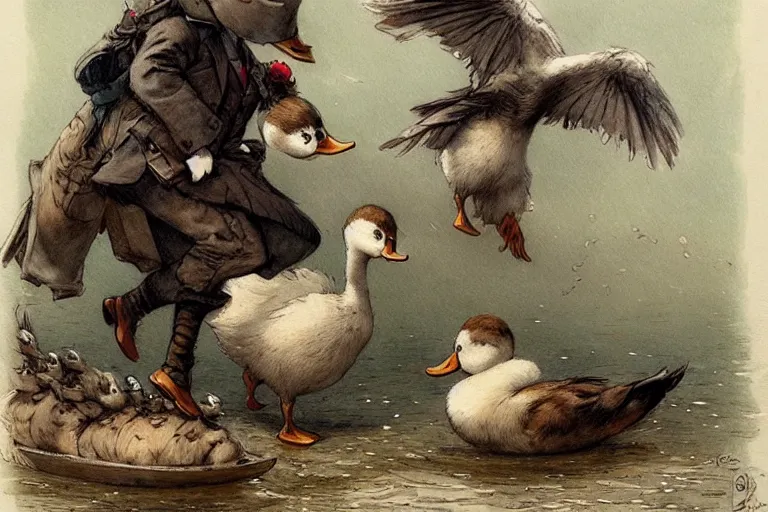 Image similar to ( ( ( ( ( duckburg. muted colors. ) ) ) ) ) by jean - baptiste monge!!!!!!!!!!!!!!!!!!!!!!!!!!!