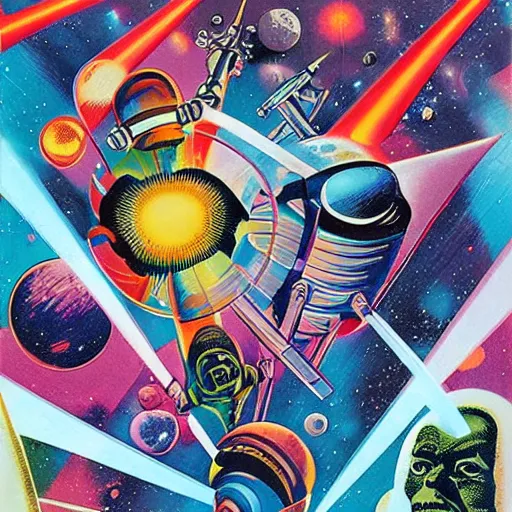 Image similar to album cover of a deep space star field. jack kirby, alex ross.