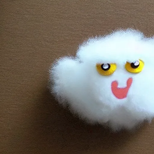 Prompt: a fluffy white cloud!! shaped like a minion!!!!